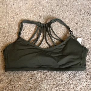 Army green Lulu lemon sports bra
